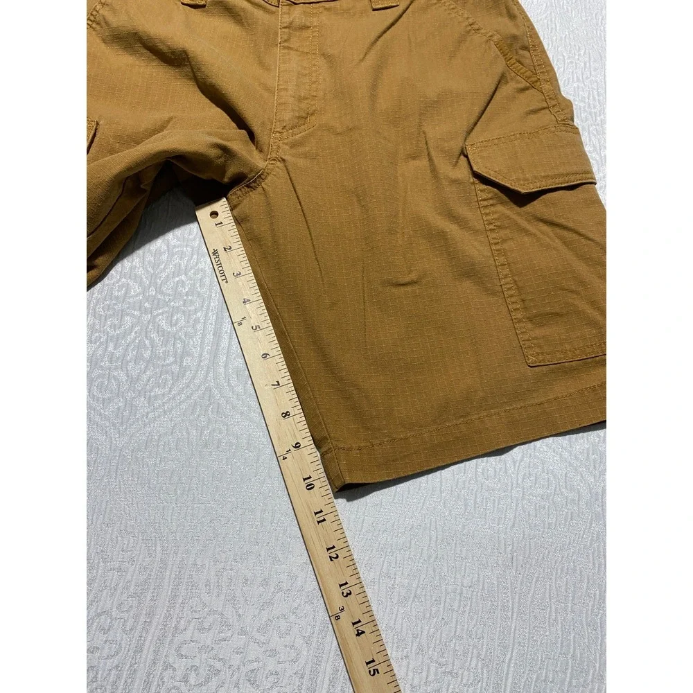 Lincoln‎ Outfitters Workwear Mens Brown Ripstop Cargo Shorts Size 34
